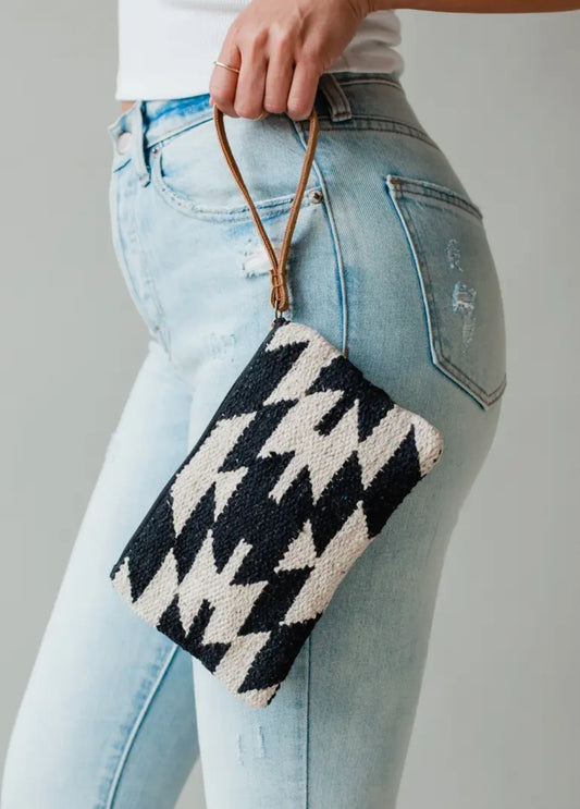 Monochromatic Aztec Wristlet