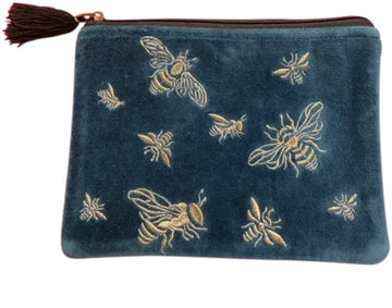 Embroidered | Velvet Pouch