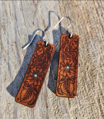 Leather Western Earrings