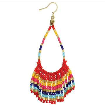 Southwest Fringe Multi-Beaded Earrings