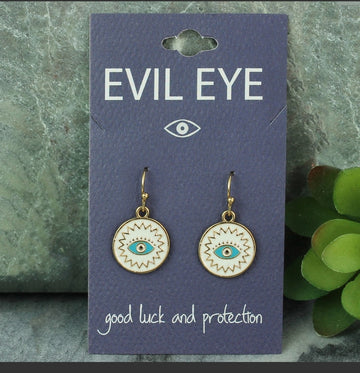 Evil Eye Protection Dangle Earrings