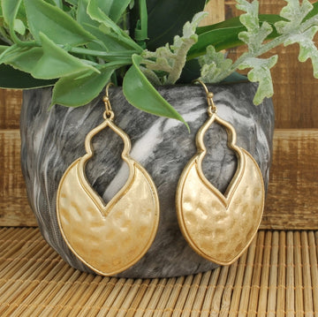 Arabic Inspired Hammered Earrings