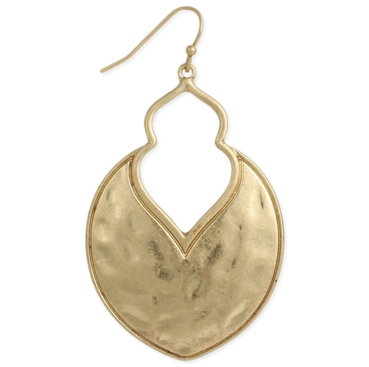 Arabic Inspired Hammered Earrings