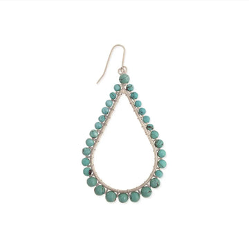 Desert Rain Turquoise Teardrop Earrings