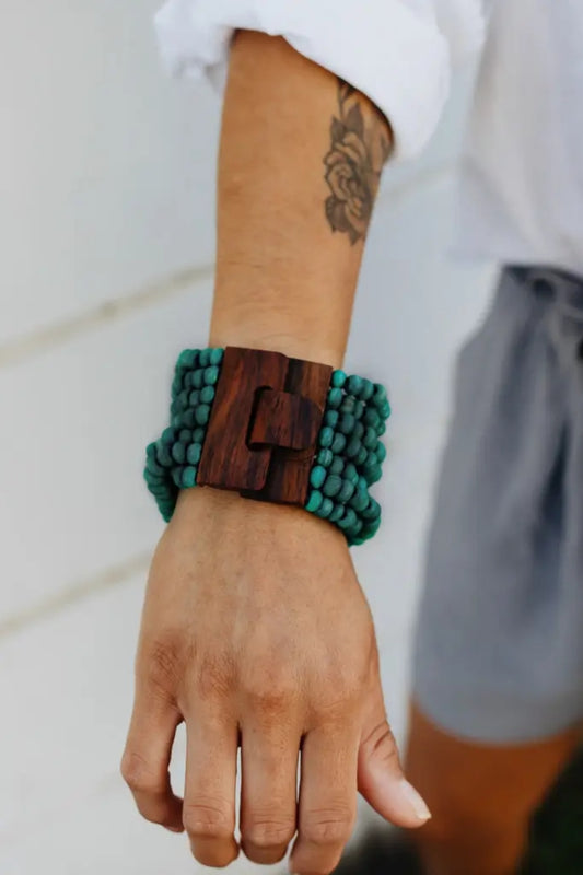 Indonesian Wooden Beaded Unity Bracelet